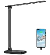Lepro task lamp with usb charging port