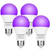 FAGUANGAO LED Black Light Bulb,9W(75Watt Equivalent) A19 UV Blacklight Bulb,120V,UVA Level 390-40...