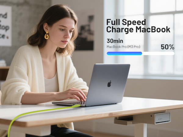 Experience the ultimate charging speed for your MacBook with our 240W USB-C to USB-C cable
