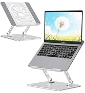 Axbima Aluminum Laptop Stand for Desk – Adjustable Ergonomic Laptop Riser, Foldable &amp; Portable Ho...