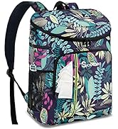 Scothen Cooler Backpack with 12 Ice Packs - Keeps 54 Cans Cold for Up to 24 Hours - Waterproof &amp; ...