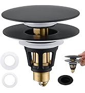 ???????????????? Universal Bathroom Sink Stopper - Pop Up Sink Drain Stopper, Push Button Flixfil...