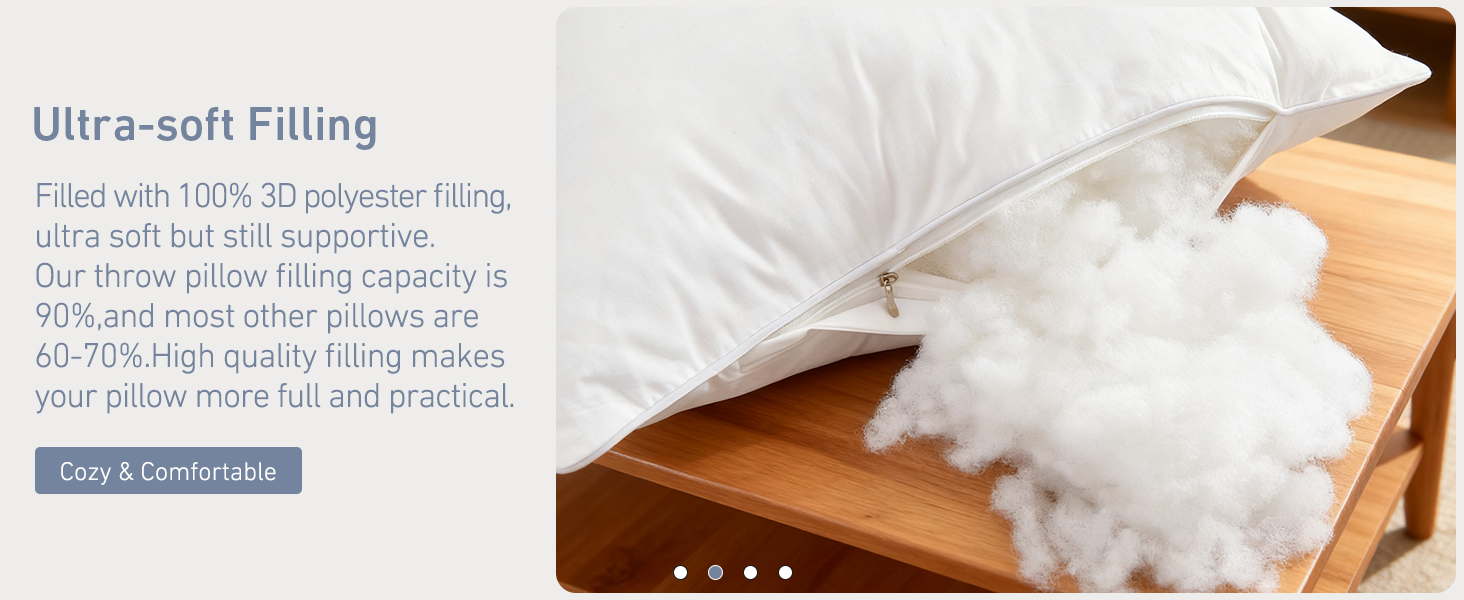 Comfortable pillow insert