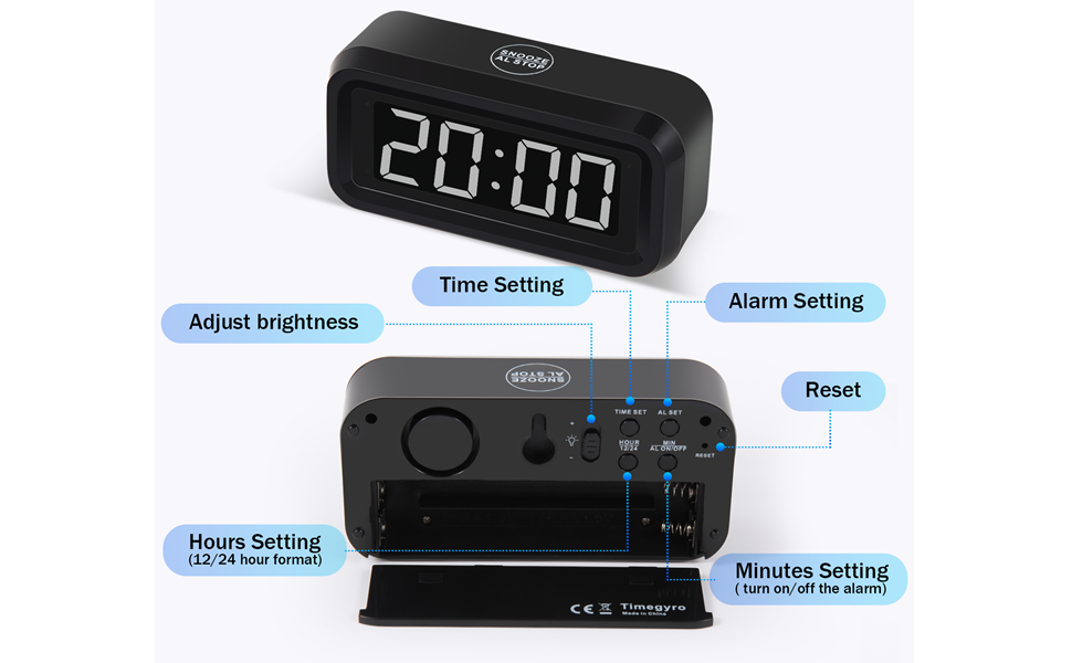 battery alarm clock