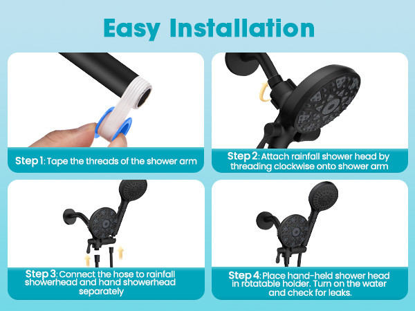 shower head with handheld combo