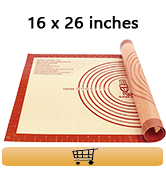 Non-slip Silicone Pastry Mat Extra Large with Measurements 16''By 26'' for Silicone Baking Mat, C...