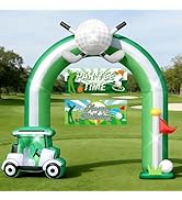 Eyourlife Giant 9FT Golf Inflatable Arch for Party with Par-Tee Time and Happy Birthday Banner, G...