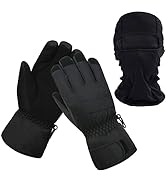 HighLoong Women Ski Gloves, Winter Warmest Waterproof and Breathable Snow Gloves with Free Balacl...