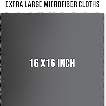 Extra Large 16X16 Inch Microfiber Cloths