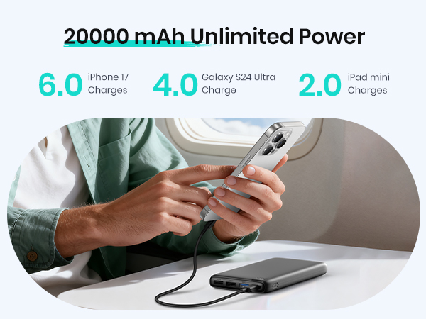 20000mAh portable charger