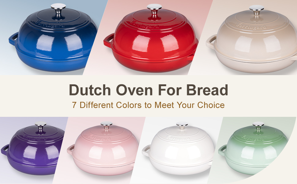 Dutch Ovens with Bread Proofing Basket Baking Supplies Set