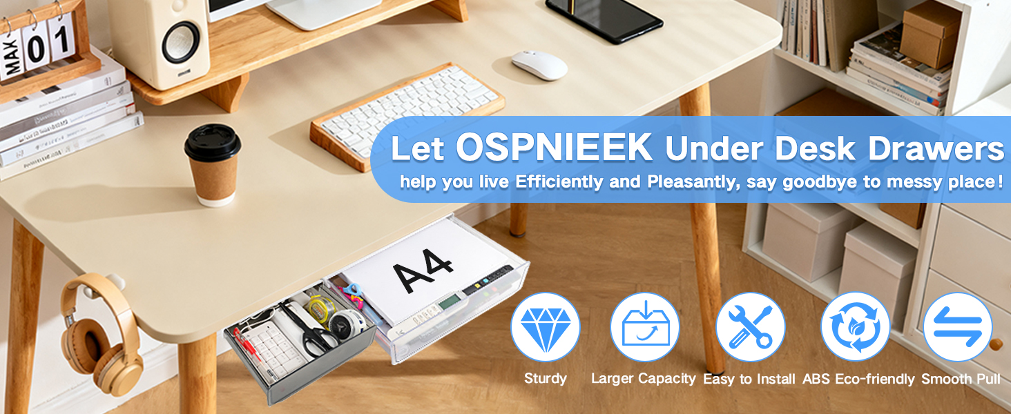 OSPNIEEK Self-adhesive Drawer Organizer