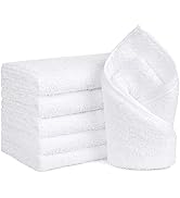 Orighty 6-Pack White Hand Towels - Quick Drying &amp; Absorbent Microfiber Gym Towels 16x28 inches - ...
