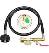New Updated Propane Refill Adapter Hose with Pressure Gauge and Control Valve, 36" Propane Tank R...