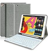 iPad Keyboard Case for 10.2" 9th/8th/7th Generation 2021/2020/2019, Detachable Wireless BT Keyboa...