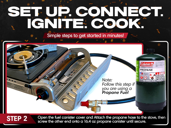 Grill Boss Dual Fuel Portable Stove, Dual Fuel Butane &amp; Propane Stoves