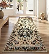 Joydeco 2x6 Washable Runner Rug for Hallway, Non-Slip Soft Rugs, Low Pile Vintage Carpet for Entr...