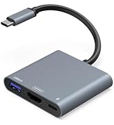 ?O-Mei Stars USB C to HDMI Adapter, USB C Hub, iPhone to HDMI Adapter for TV, 3-in-1 Digital AV M...