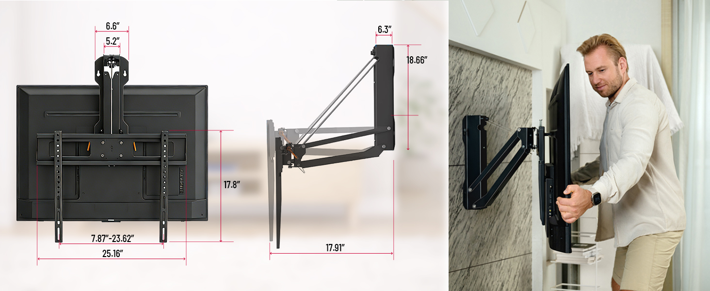 drop down tv mount