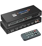 8K@60Hz HDMI Matrix Switch 4X2 with ARC, avedio links 4 in 2 Out HDMI2.1 Matrix HDMI Video Switch...