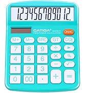 Desktop Calculator 12 Digit with Large LCD Display and Sensitive Button, Solar and Battery Dual P...