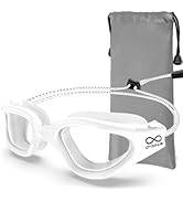 Otionus Swim Goggles for Adult Men Women Youth, Bungee Strap Swimming Goggles No Hair Pulling Ant...