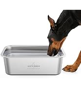 AIPERRO Stainless Steel Dog Bowls for Large Dogs, Large Capacity Metal Dog Water Bowl &amp; Dog Food ...