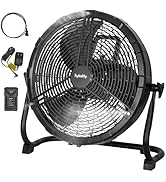 hykolity 16 Inch Outdoor Portable Misting Fan with 15600mAh Detachable Battery Rechargeable Opera...