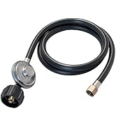 Veralune Propane Regulator with 5 ft Hose, Universal Grill Replacement Regulator for Most LP Gas ...