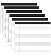 6 Pack Wide Legal Pads Horizontal Notepad 11x9.5 College Ruled White Paper | Note Pad 11x9.5 Narr...