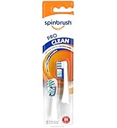 Spinbrush Pro Clean Replacement Heads, Medium Bristles, For Battery Toothbrush, 2-Pack