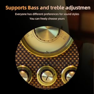 Supports Bass and treble adjustmen