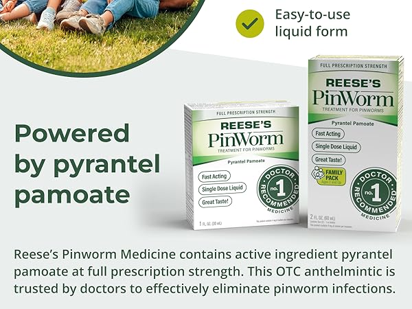 Safe, single-dose relief from pinworms