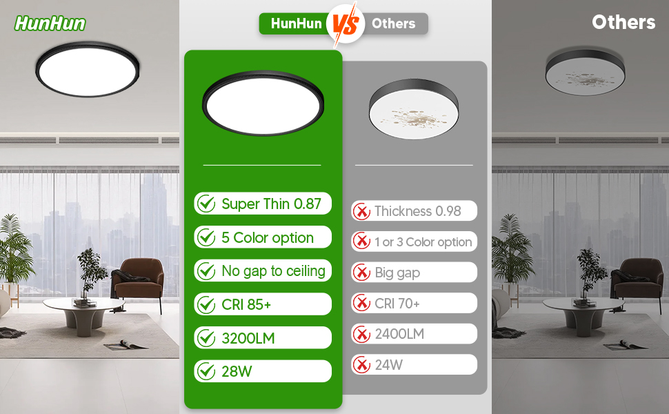 12 inch ceiling light