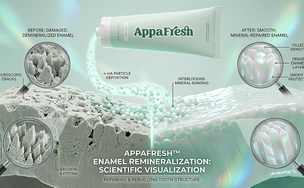 Fluoride Free Toothpaste - Hydroxyapatite Toothpaste 4oz for Enamel Repair