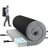 SPORFIT Memory Foam Camping Mattress, Portable Roll Up Sleeping Mat w/Non-Slip Bottom, Carry Bag,...
