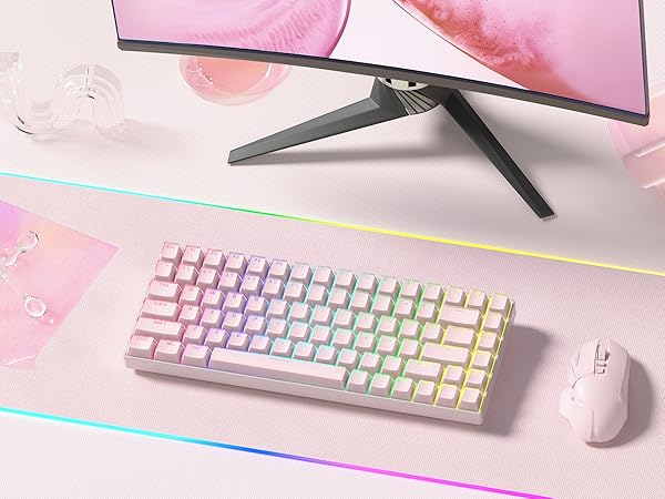 Crystal Jelly Keycaps 60 65 75 100 Percent, Shine Through Key caps Set PBT KEYCAPS