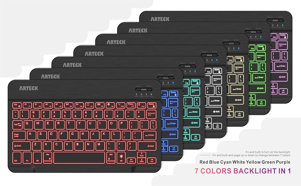 HB030B Backlit Bluetooth Keyboard 2