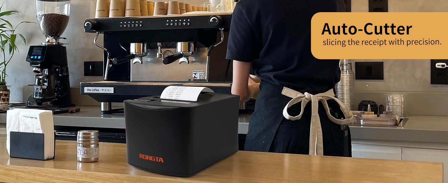 Auto-Cutter Receipt Printer,kitchen printer, slicing the receipt with precision