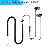 Long Cord Earbuds with Mic
