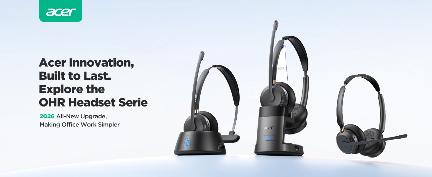 Wireless Headset with Mic for Work