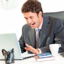 A member of the anxious office workers.