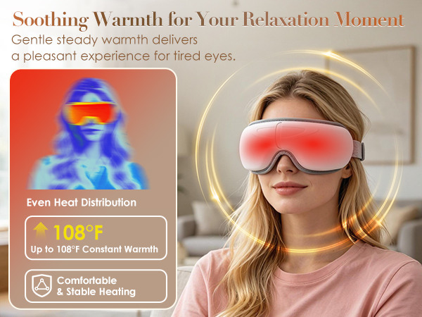 eye massager with heat and cooling