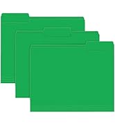 File Folder, RAZCC 150 Pack 1/3 Cut Tab File Folders Letter Size, Creen, Colored Folders with Tab...