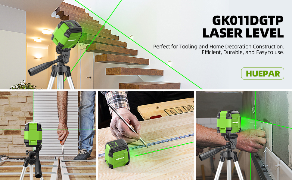 huepar laser level with tripod laser level Picture Hanging laser level self-leveling laser level