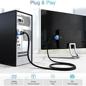 BlueRigger hdmi to dvi to hdmi adapter male dvi to hdmi cable 3m dvi to hdmi cable 5m in wall CL3