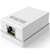 Enmane 1 Port Keystone Jack Surface Mount Box 5-Pack White