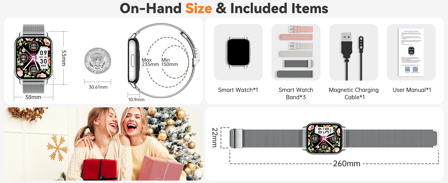 smart watch for women iphone/android