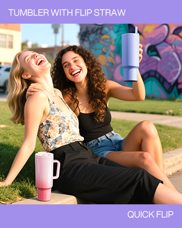 TUMBLER WITH FLIP STRAW