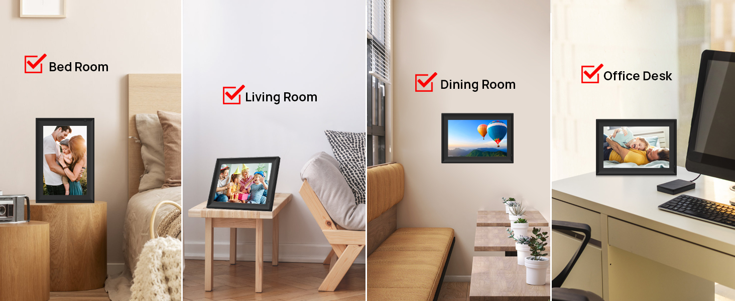 32GB FRAMEO 10.1 Inch Smart WiFi Digital Photo Frame